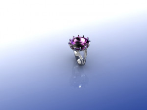ring with ametrine oval Modello di stampa 3D
