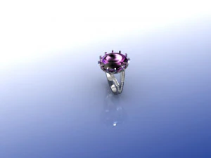 ring with ametrine oval 3D Print Model