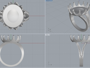 ring with ametrine oval Modello di stampa 3D