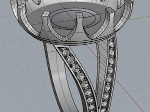 ring with ametrine oval Modello di stampa 3D