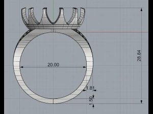 ring with ametrine oval 3D Print Model