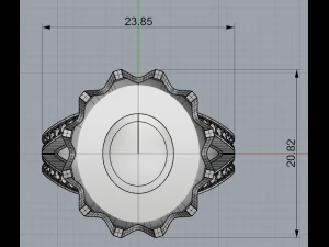 ring with ametrine oval 3D Print Model