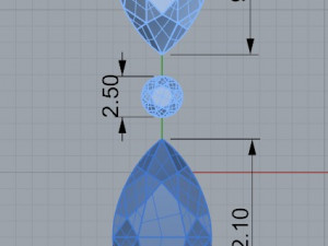 earring with marquise and pear 3Dプリントモデル