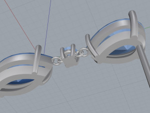 earring with marquise and pear 3Dプリントモデル