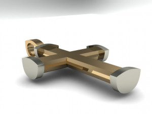 faceted crucifix Modello di stampa 3D