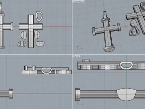 faceted crucifix 3D Print Model