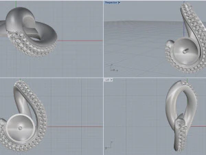 pendant with black pearl 3D Print Model