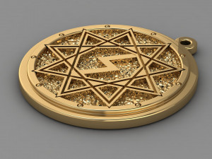 nine pointed star amulet 3D-Druckmodell