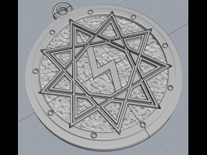 nine pointed star amulet 3D-Druckmodell