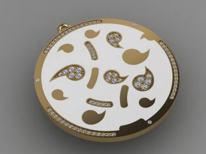 moneta pendente con gocce Modello di stampa 3D