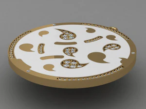 pendant coin with drops 3D Print Model