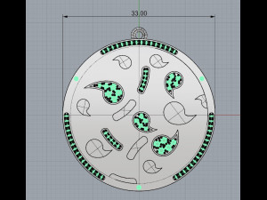pendant coin with drops 3Dプリントモデル