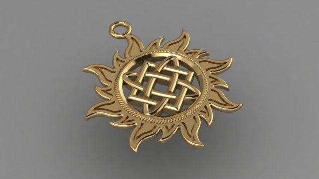 sun amulet Model do druku 3D .c4d .max .obj .3ds .fbx .stl .blend 