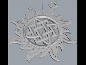 sun amulet Model do druku 3D