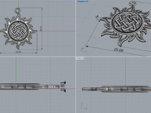 sun amulet Model do druku 3D
