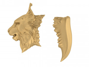 lynx with knife garda Model Cetak 3D