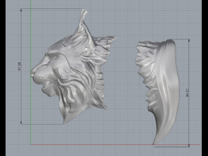 lynx with knife garda Model Cetak 3D