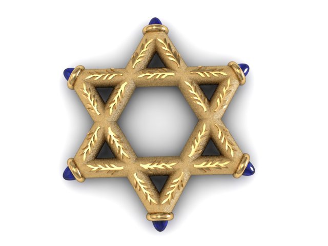 star of david 3D Baskı Modeli .c4d .max .obj .3ds .fbx .stl .blend 