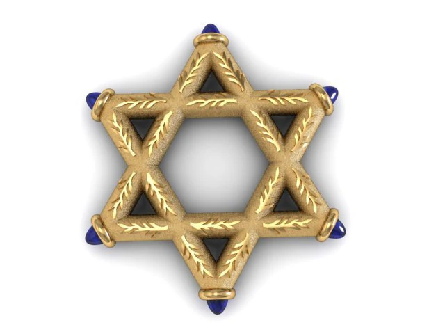 star of david 3D Print Model .c4d .max .obj .3ds .fbx .stl .blend