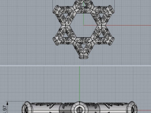 star of david 3D Baskı Modeli