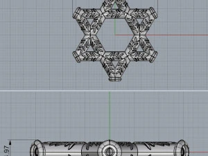 star of david 3D Print Model
