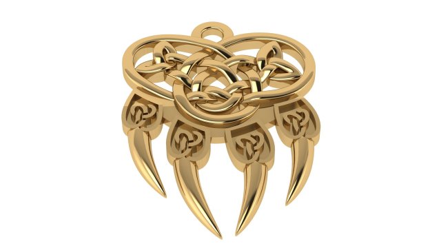 wolf sign pendant 3D Print Model .c4d .max .obj .3ds .fbx .stl .blend