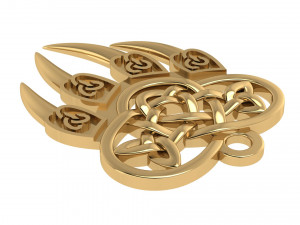 wolf sign pendant 3D Print Model