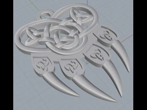wolf sign pendant 3D Print Model
