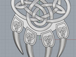 wolf sign pendant 3D Print Model