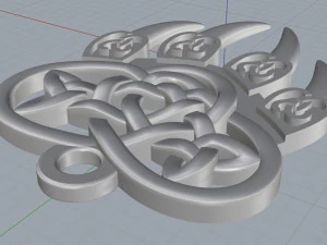 wolf sign pendant 3D Print Model