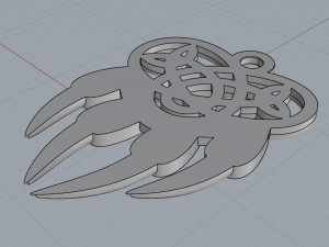 wolf sign pendant 3D Print Model