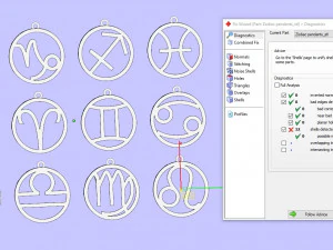 zodiac pendants with onix 3D Print Model