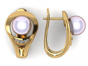 сережки з перлами 3D Принт Модель