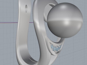 earrings with pearls 3D Print Model