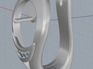 earrings with pearls 3D Print Model
