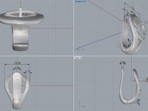 earrings with pearls 3D Print Model