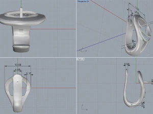 earrings with pearls 3D Print Model