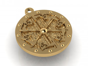 pendant with axes yarovat amulet 3D Принт Модель