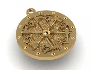 підвіска з сокирами ярувати амулет 3D Принт Модель