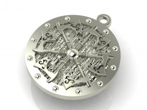 pendant with axes yarovat amulet Model do druku 3D