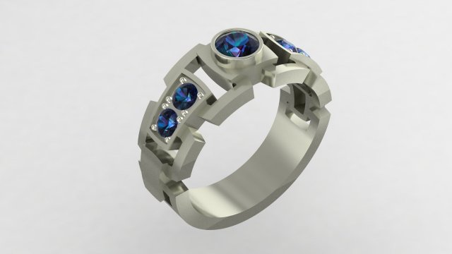 ring 10 3D Принт Модель .c4d .max .obj .3ds .fbx .stl .blend 