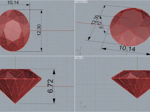 ring with garnet oval 3D Print Model
