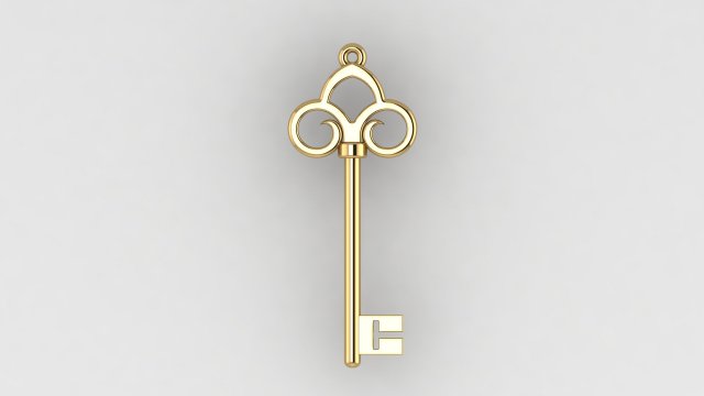 tiffany key 1 3D Print Model .c4d .max .obj .3ds .fbx .stl .blend 