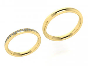 wedding rings 2 3D Print Model