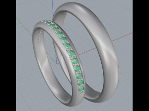 wedding rings 2 Model do druku 3D