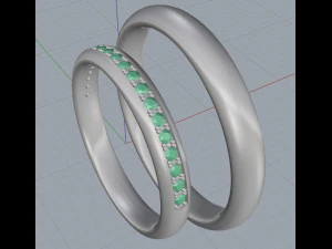 wedding rings 2 3D Print Model