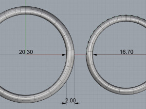 wedding rings 2 Model do druku 3D