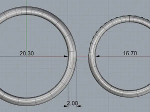 wedding rings 2 3D Print Model
