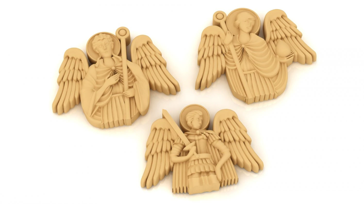 3 saints 3D Print Model .c4d .max .obj .3ds .fbx .stl .blend 