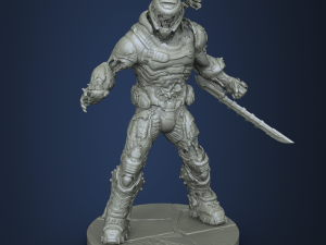 Zombie DOOM Slayer 3D Baskı Modeli